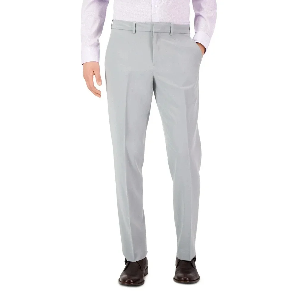 Perry Ellis Men's Stone‎ Modern Fit Stretch Resolution Pants 36Wx32L Pastel Grey